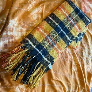 Nordstrom plaid long thick scarf